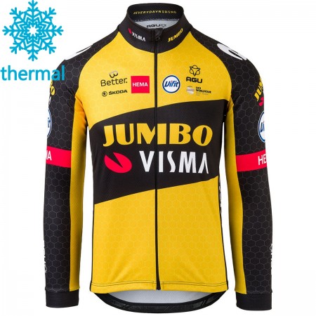 Maillot vélo 2021 Team Jumbo-Visma Hiver Thermal Fleece N005